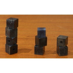 Kostka drewniana lakierowana granatowa 15mm